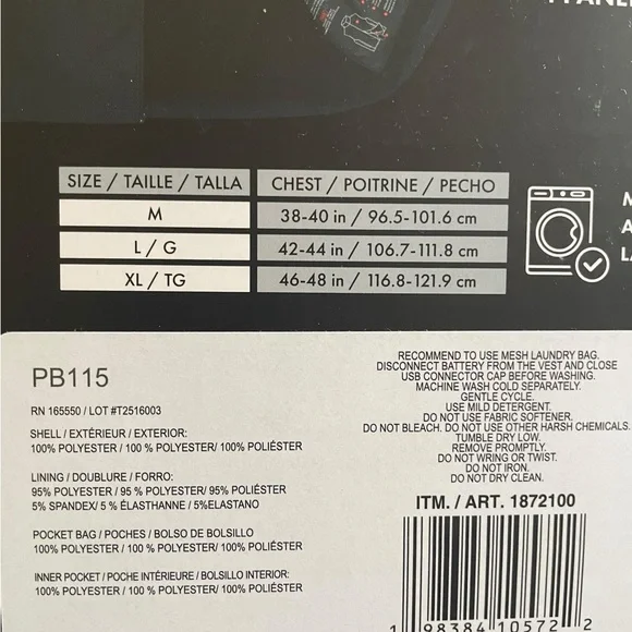 32° HEAT Rechargeable Heated Vest – Large (L/G) - Picture 8 of 8